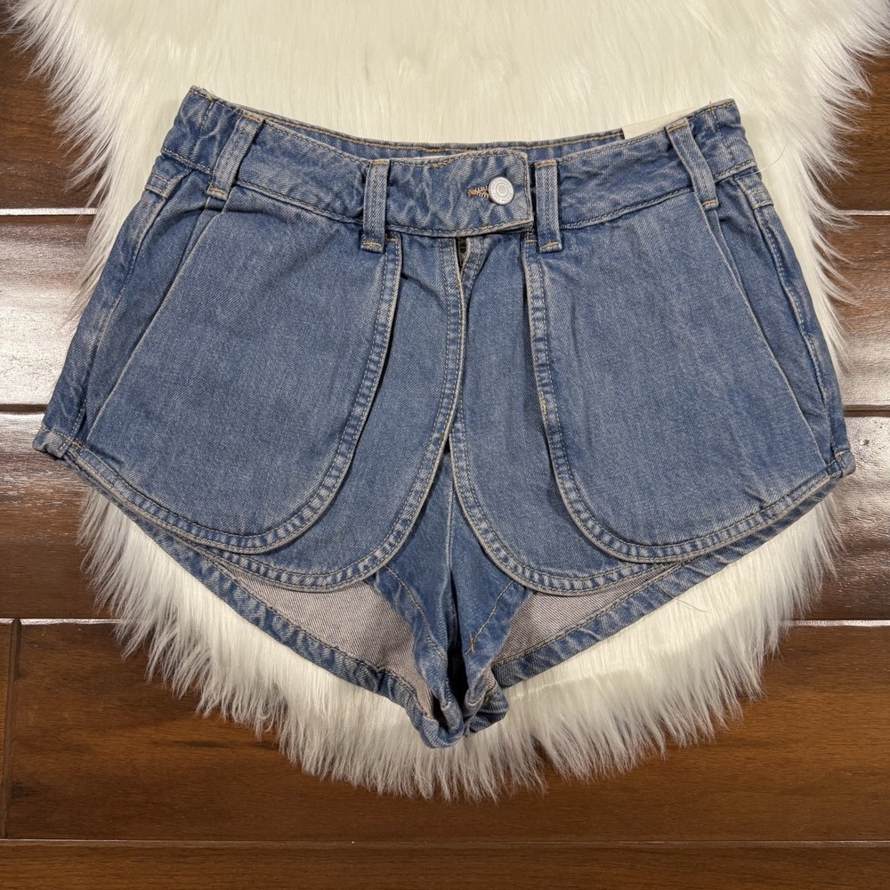 NEW We The Free People Women's Size‎ 27 Prince Street Denim Short Micro Shorts